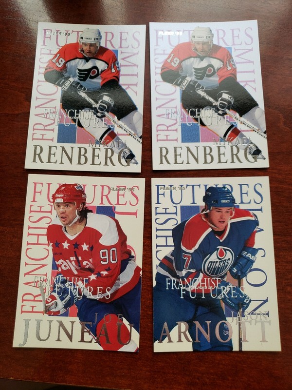 1995 Fleer Hockey Franchise Futures - 4 Card Lot - Renberg Arnott Juneau 