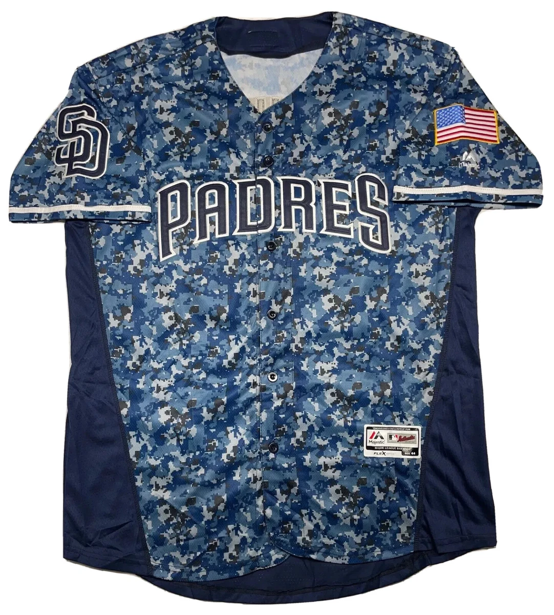 PADRES JERSEY #13 MANNY MACHADO SIZE M-2XL STITCHED SAN DIEGO CAMO BLUE