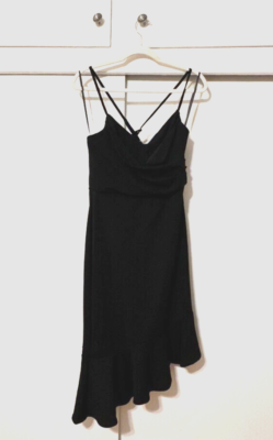 halter plus size formal dress Plus Size Cowl Halter Mini Dress ASH BROWN / 0X main image 0