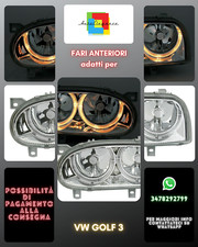 Fari anteriori Angel Eyes adatti per VW GOLF 3