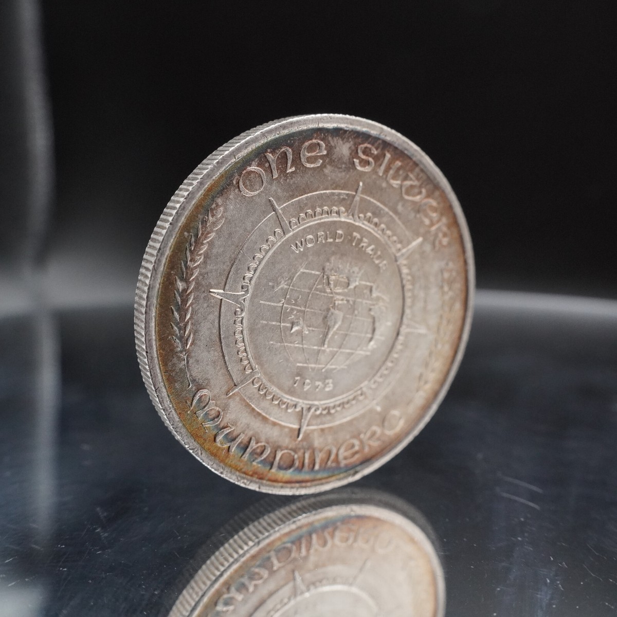 1973 Mundinero Wade-Ventures Integrite World Trade 1oz 999 Silver