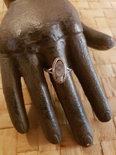 VINTAGE SOUTHWEST STERLING SILVER ABALONE PAUA SHELL RING SIZE 8