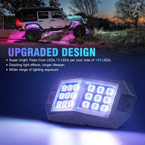 Kit de luces de neón RGB LED de rock música todoterreno inalámbricas Bluetooth - Imagen 16 de 28