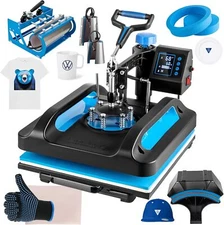 8 IN 1 Combo Heat Press Transfer Machine 15"x15" T-Shirt Transfer Sublimation