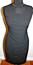Calvin Klein Sleeveless Stylized Sheath Dress Black Size 2