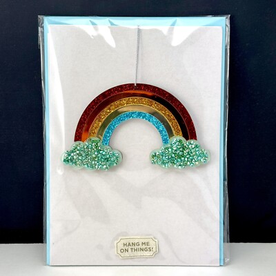 Papyrus Birthday Card (Acrylic Rainbow Decor Ornament), New Sealed With Envelope