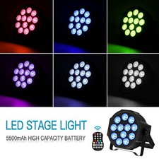 RGBW 120W LED PAR Light Stage Lighting w/Battery DJ Disco Bar Lights DMX Tripod