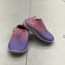 Pink Purple Hook Eye Slip-On Water Swim Shoes Girls Size 4 NEW