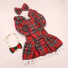 5 Type Xmas Pet Dog Cat Strap Skirt Autumn Winter Clothing Christmas Clothes
