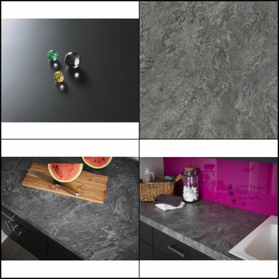 Formica 4 Ft X 8 Ft Laminate Sheet In Silver Galaxy Slate With