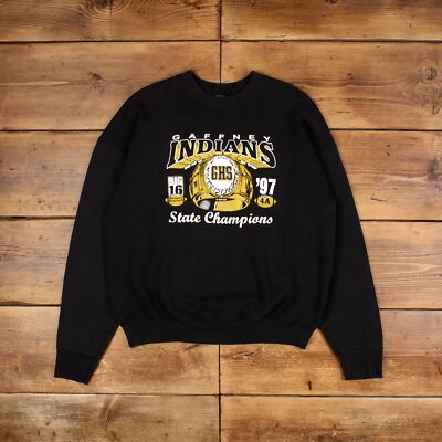 Vintage Fruit Of The Loom College Sweatshirt XL Slim 90s USA Made Black Logo