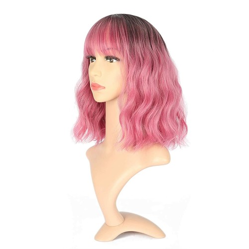 Damen Schulterlange Perücken Lockig Wellig Perücke Synthetik Cosplay Perücke für Mädchen 12 Zoll - Bild 2 von 7
