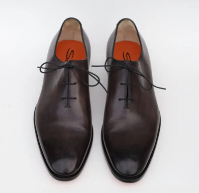 Santoni Wholecut Mens Dress Shoes with Reverse Stitching 0400019149862_DARKBROWN?wid=  main image 4