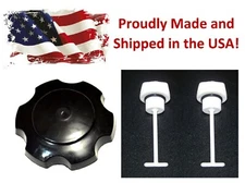 Aftermarket Kawasaki Jet Ski Black Gas Cap & White Drain Plug Kit