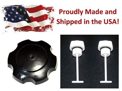 #ad Aftermarket Kawasaki Jet Ski Black Gas Cap amp; White Drain Plug Kit $23.99