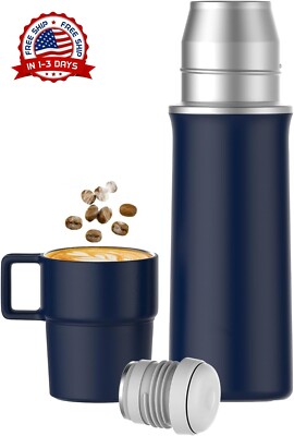 Termo De 29Oz Botella De Agua Térmica Aislada Acero Inoxidable Con Taza NUEVO US