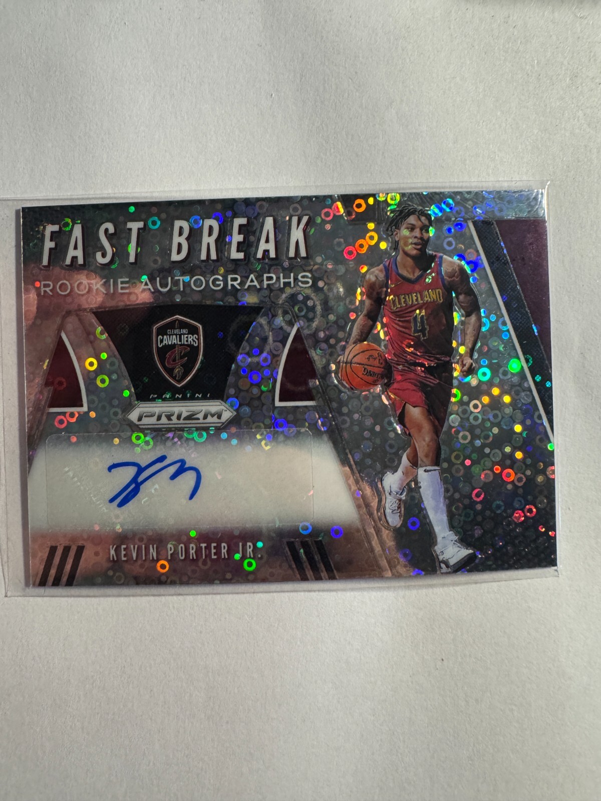 K249,927 - 2019-20 Panini Prizm Fast Break Rookie Auto #35 Kevin Porter Jr.