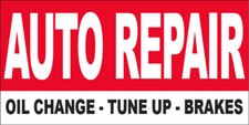 20x48 Inch Auto Repair Oil Change Tune Up Brakes Vinyl Banner Sign - rb