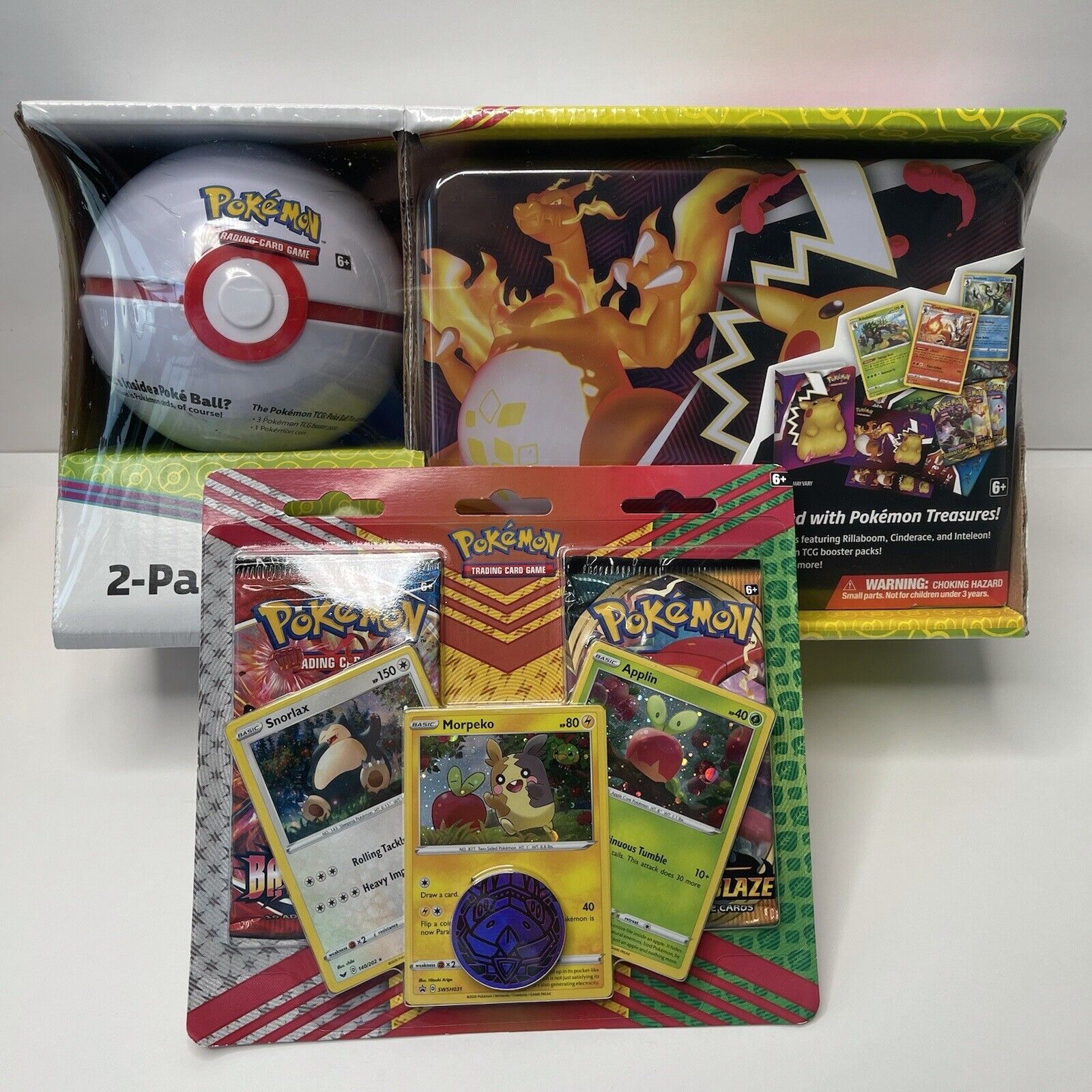 Pokemon Sam’s Club 2-pack Charizard Chest Premier Ball & 2-pack Blister LOT  OF 2