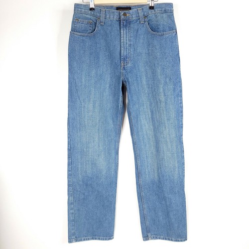 Pronto Uomo Mens Jeans 34 Blue Straight Leg Relaxed Fit Denim Pants 34 X 32  | eBay