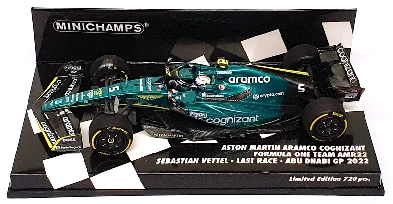 Minichamps 1/43 Scale 417 222205 F1 Aston Martin Last Race Abu Dhabi 2022 Vettel - Image 4 of 4