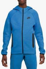 Nike Tech Fleece Windrunner Full Zip Hoodie Kids Blue FD3285 435  Small age 5-7
