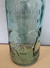 Vintage Absolutely Pure Milk Embossed Green Glass Bottle
