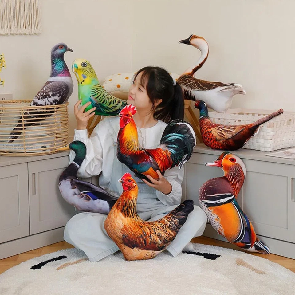 Lifelike Bird Plush Toy Simulation Pigeon Parrot Lovely Stuffed Animal Doll Toy