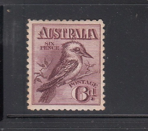 1914 Australia 6d Claret Kookaburra. SG19. MUH. Going cheap