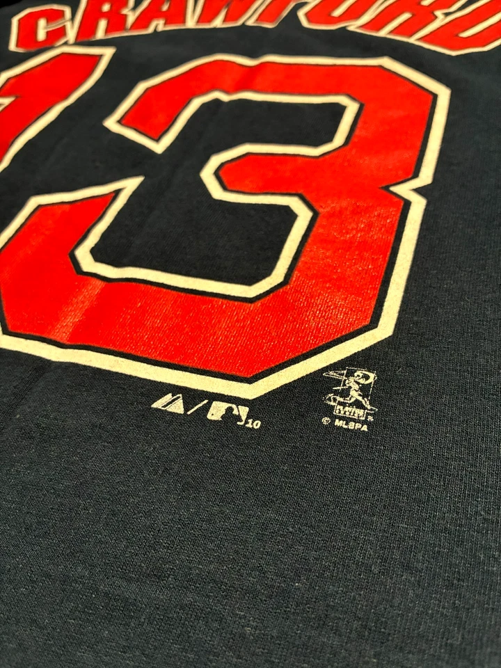 Lote de camisetas vintage 2010 Boston Red Sox MLB (L) Gonzalez #28 Crawford #13 - Imagem 2 de 4