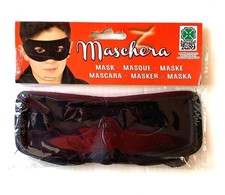 Maschera Nera Zorro Carnevale Adulto Bambino Bandit Mask  18x6 cm Carnival Toys