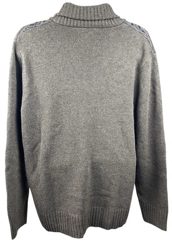 Haggar Cardigan Men's XL Wool Blend Fair isle Toggle Long Sleeve Brown, NWT - Picture 2 of 15