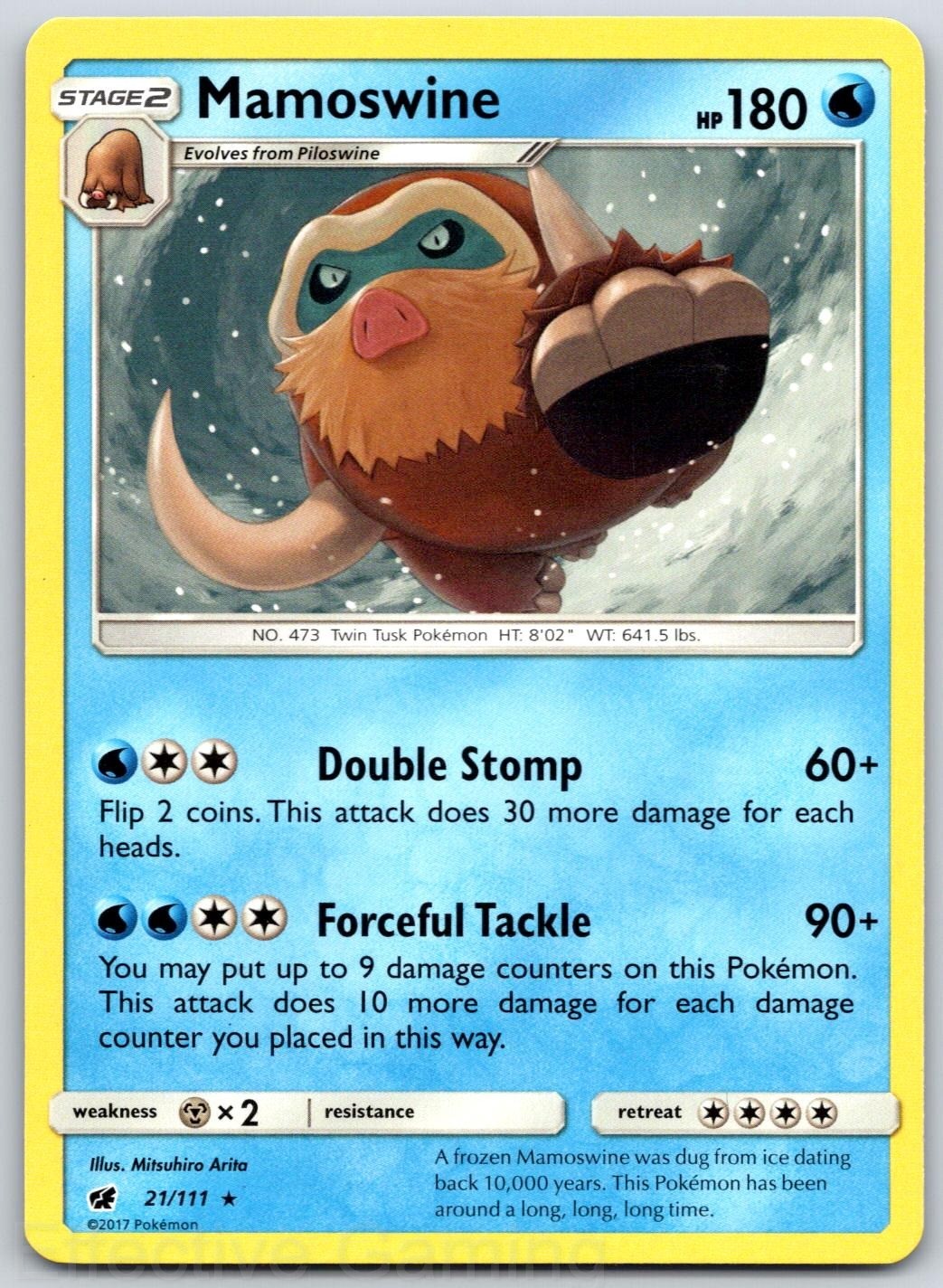 Mamoswine 21/111 Rare Crimson Invasion Pokemon NM Arita