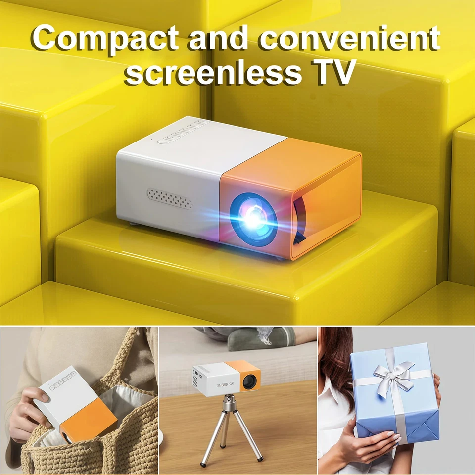 Mini Portable For Cartoon Outdoor LED Pico Movie Projector for Home Theater Kids - Image 2 of 4