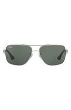New Ray-Ban Men 60mm Navigator Sunglasses Authentic Gunmetal