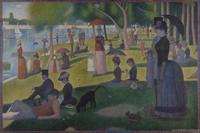 Georges Seurat a Sunday on La Grande Jatte Catpage Vintage Kunstdruck Poster Wand