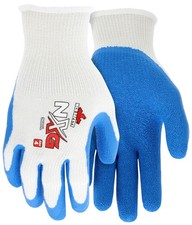 Memphis 9680 Flex-Tuff Cotton/Poly w/Blue Textured Latex, Size Medium (1 Pair)