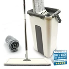 Flat Mop and Bucket Set Wash Head Pad Microfibre Floor Kitchen Cleaning