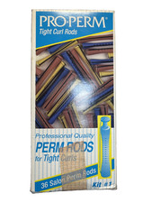Vintage Pro Perm Tight Curl Rods 36 Professional Quality Salon Perm Rods Kit 1