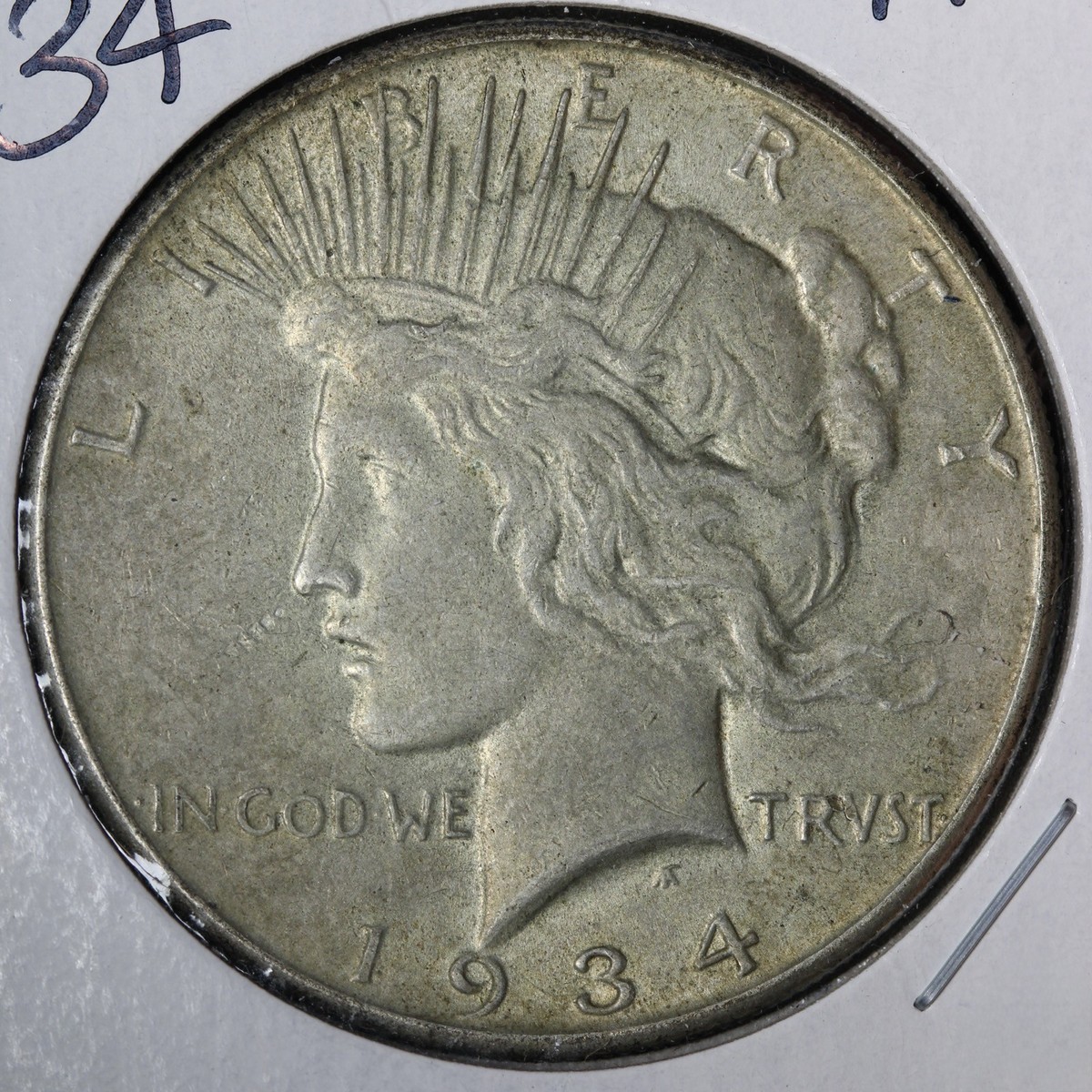 1934 Peace Silver Dollar AU E345 DZHC | eBay