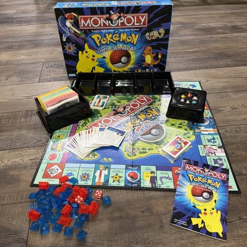 Vintage Retro Hasbro Pokemon Collector's Edition Monopoly Game 41357 COMPLETE! ￼