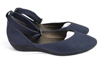 Arche " nubuck leather flats in slate grey size EU38/US7
