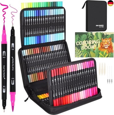 Sonlaryin Dual Brush Pen Set, Brush Pens 132, Fineliner Set, Felt Tip Pens