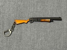 Shotgun Keyring Gun Weapon Model Metal Keychain Mini Key Ring Chain Black Brass