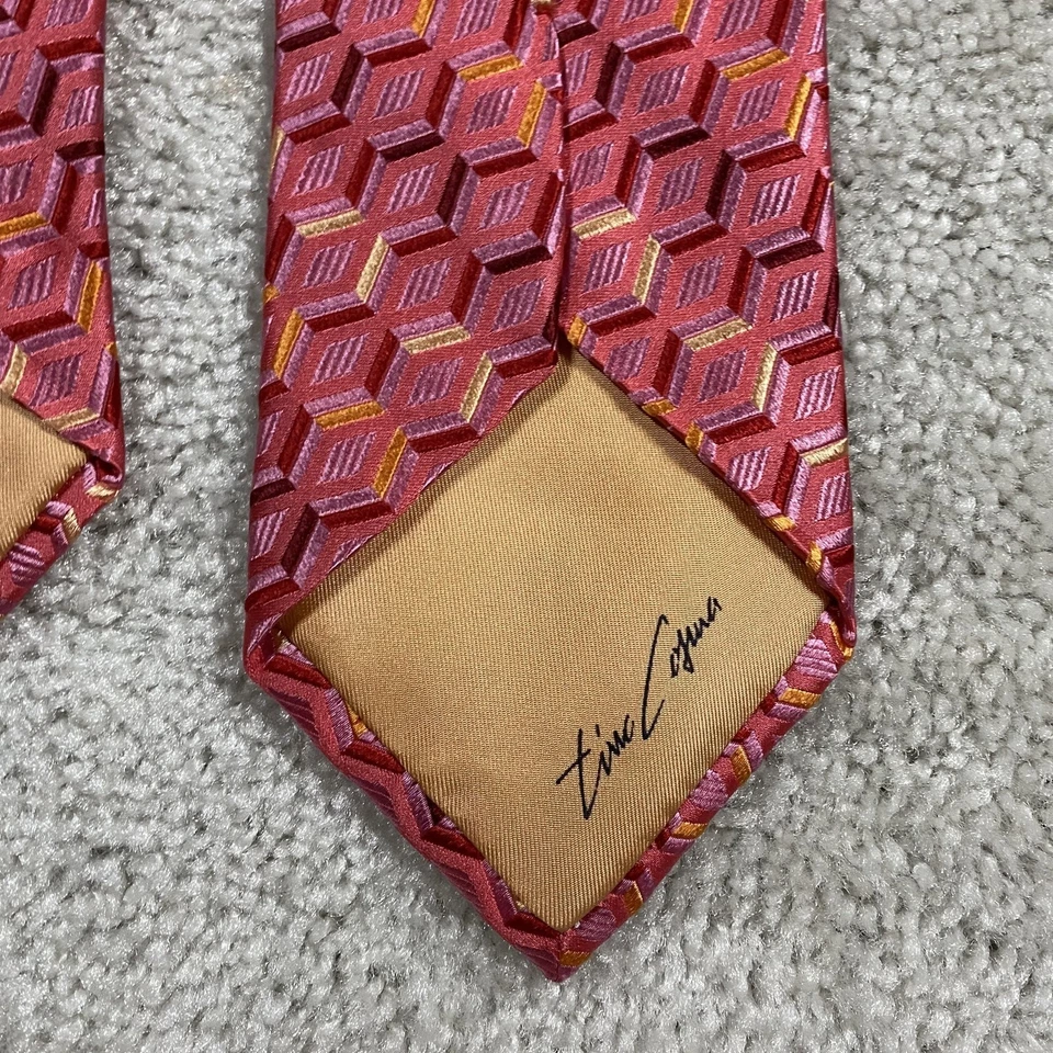 Corbata Tino Cosma Para Hombres Seda Italia Geométrica Formal Vestido Corbata Lujo Boda Foto 3 de 4