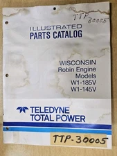 ONE Wisconsin Robin Engine,  Models W1-185V & W1-145V.  Parts Catalog.  TTP30005