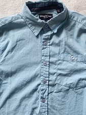 Kenneth Cole NY Boy's Short Sleeve Button Down Shirt Lt. Blue Size 8 Pocket EUC
