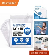 Clear 12x15 Polypropylene Bags - Resealable, 100 Pack for Easy Shipping