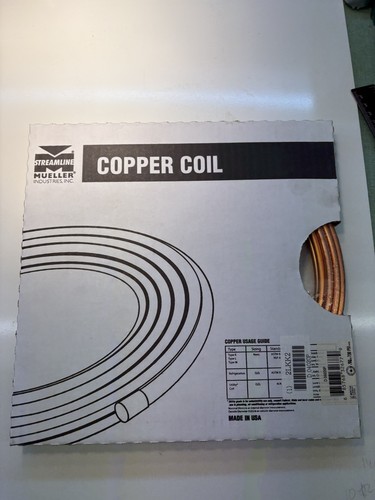 Mueller Industrues 1/4" OD X 20FT Copper Tubing A/C Refrigeration D04020P