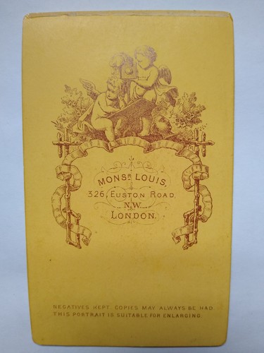 Retrato de hombre barbudo CDV de Louis, Londres - Imagen 2 de 2